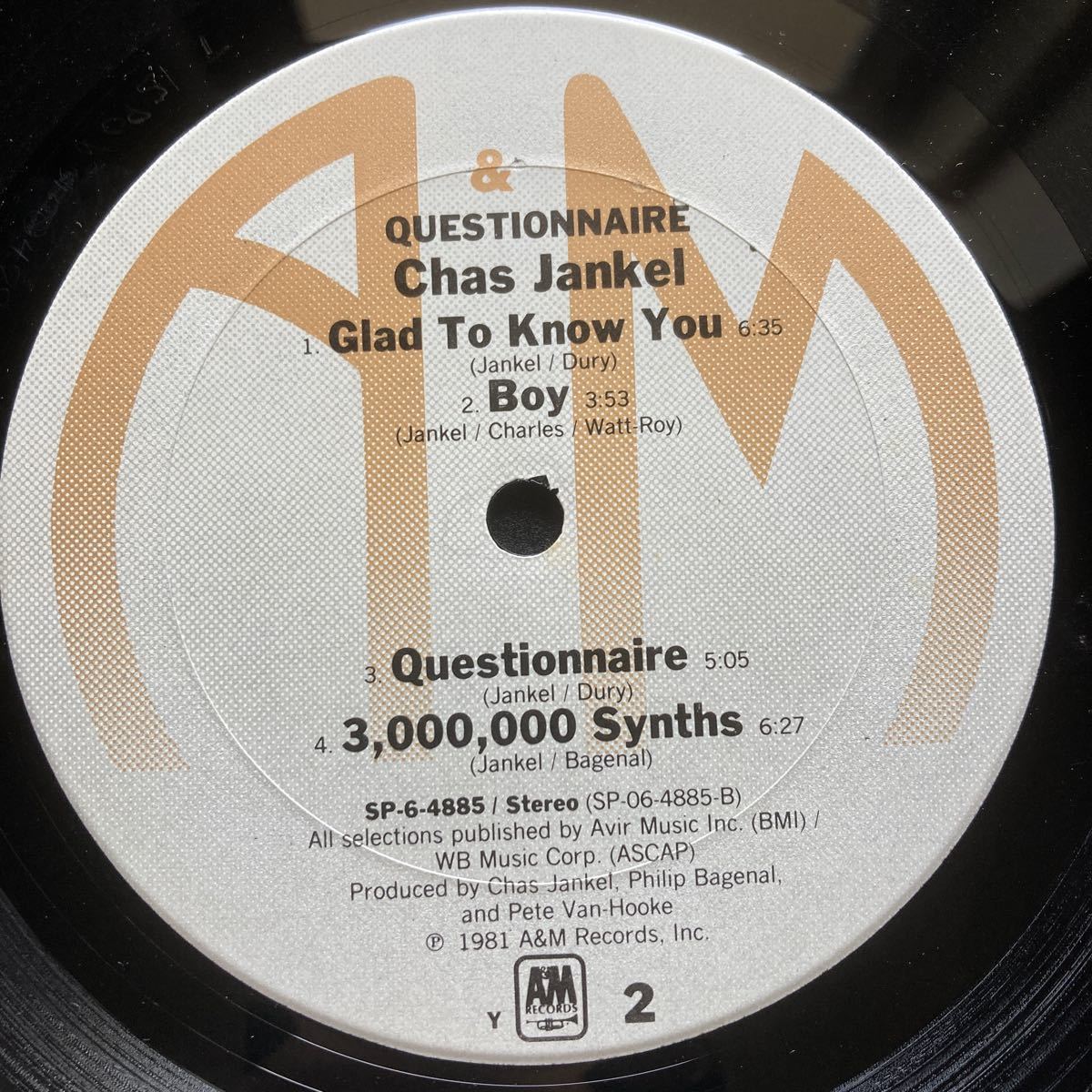 12inch CHAS JANKEL / QUESTIONNAIRE_画像8