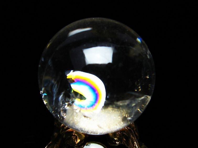 誠安◆天然石最高級品虹入りヒマラヤ水晶丸玉 24mm [T294-5350]_画像2