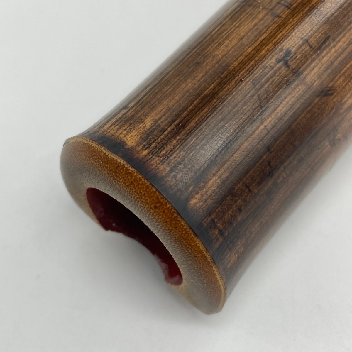 ω希少【尺八竹峰550mm 1尺8寸55.0cm 都山流三日月型金一線籐巻き ω希少【尺八竹峰550mm 1尺8寸55.0cm 都山流三日月型金一線籐巻き