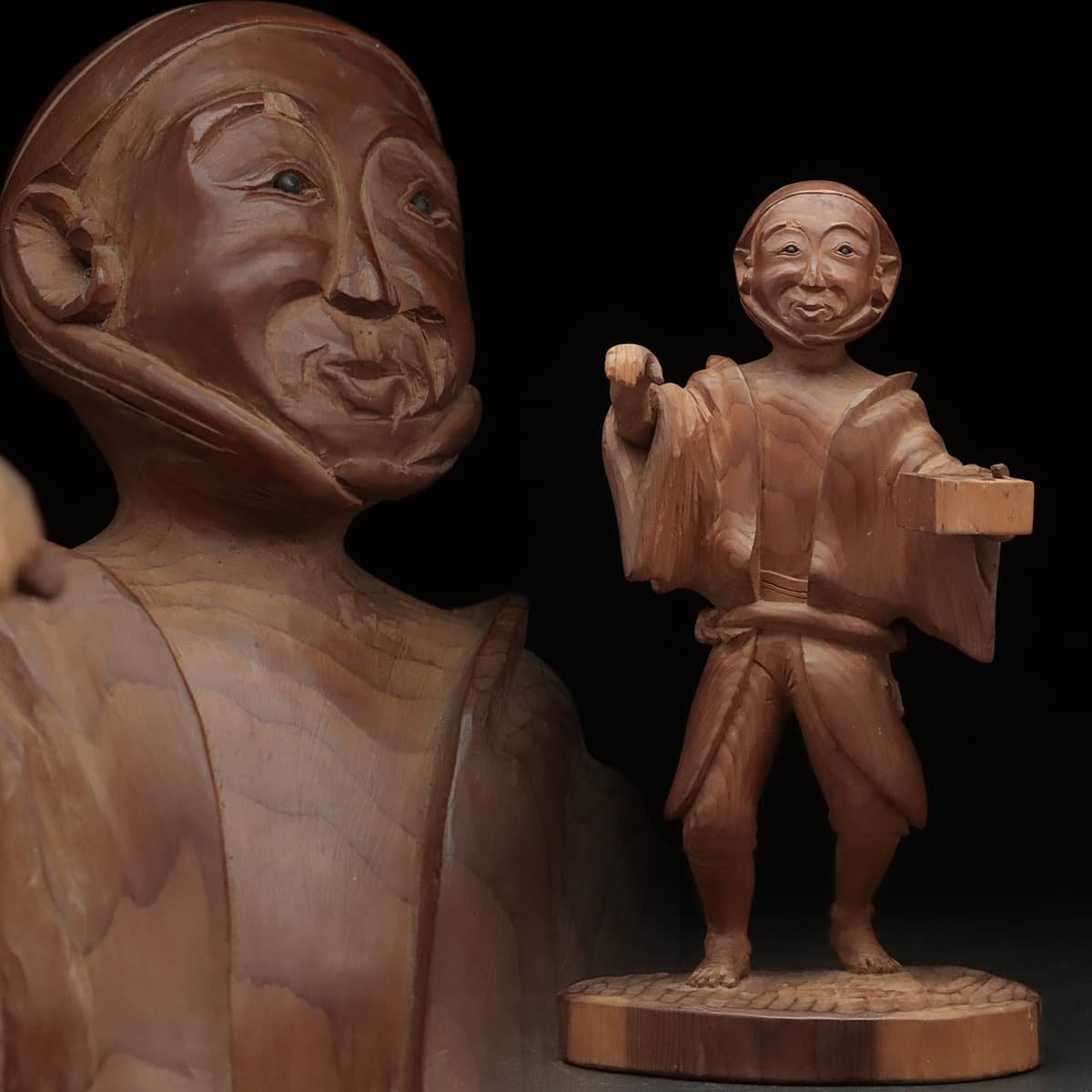 木彫 人物 - 美術品