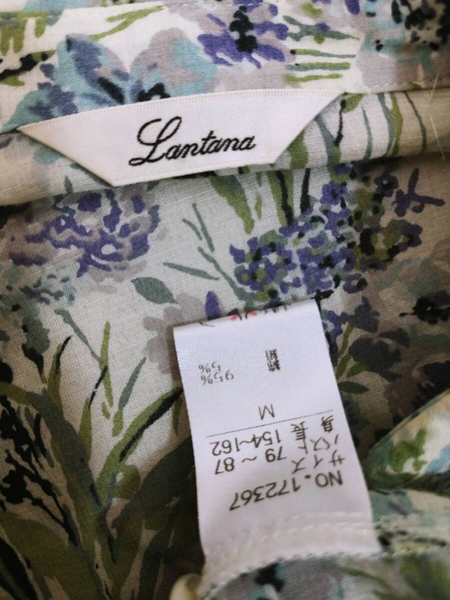 美品の方 ランタナ Lantana 花柄シャツ M_画像4