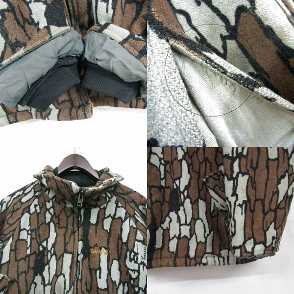 USA製 サイズ ? Cabla's Trebark Camo ウール ジャケット 中綿 ブルゾン 迷彩 マルチカラー カベラス 古着 ビンテージ 3F0606の画像4