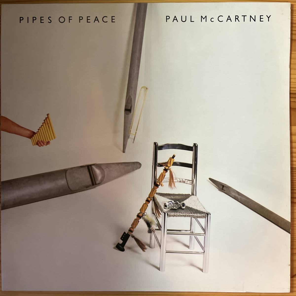 UKオリジナル LP Paul McCartney Pipes Of Peace Parlophone PCTC 1652301 見開きジャケの画像1