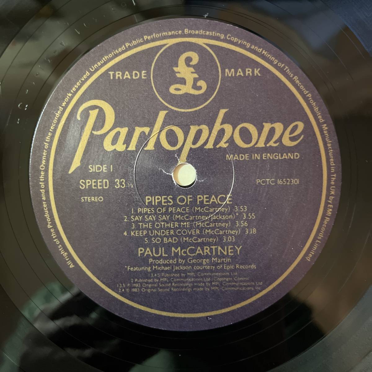 UKオリジナル　LP Paul McCartney Pipes Of Peace Parlophone PCTC 1652301 見開きジャケ_画像5