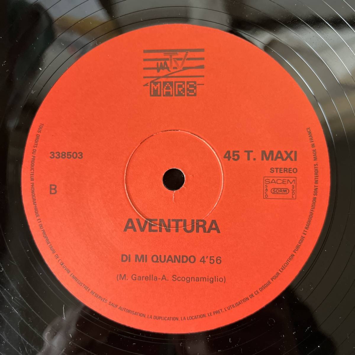 フランス盤 12“ Aventura Di Mi Quando 338503の画像4