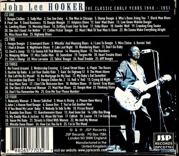 4枚組CD!! John Lee Hooker / Classic Early Years 1948-1951 ジョン・リー・フッカー ブルース ボックス・セットの画像4