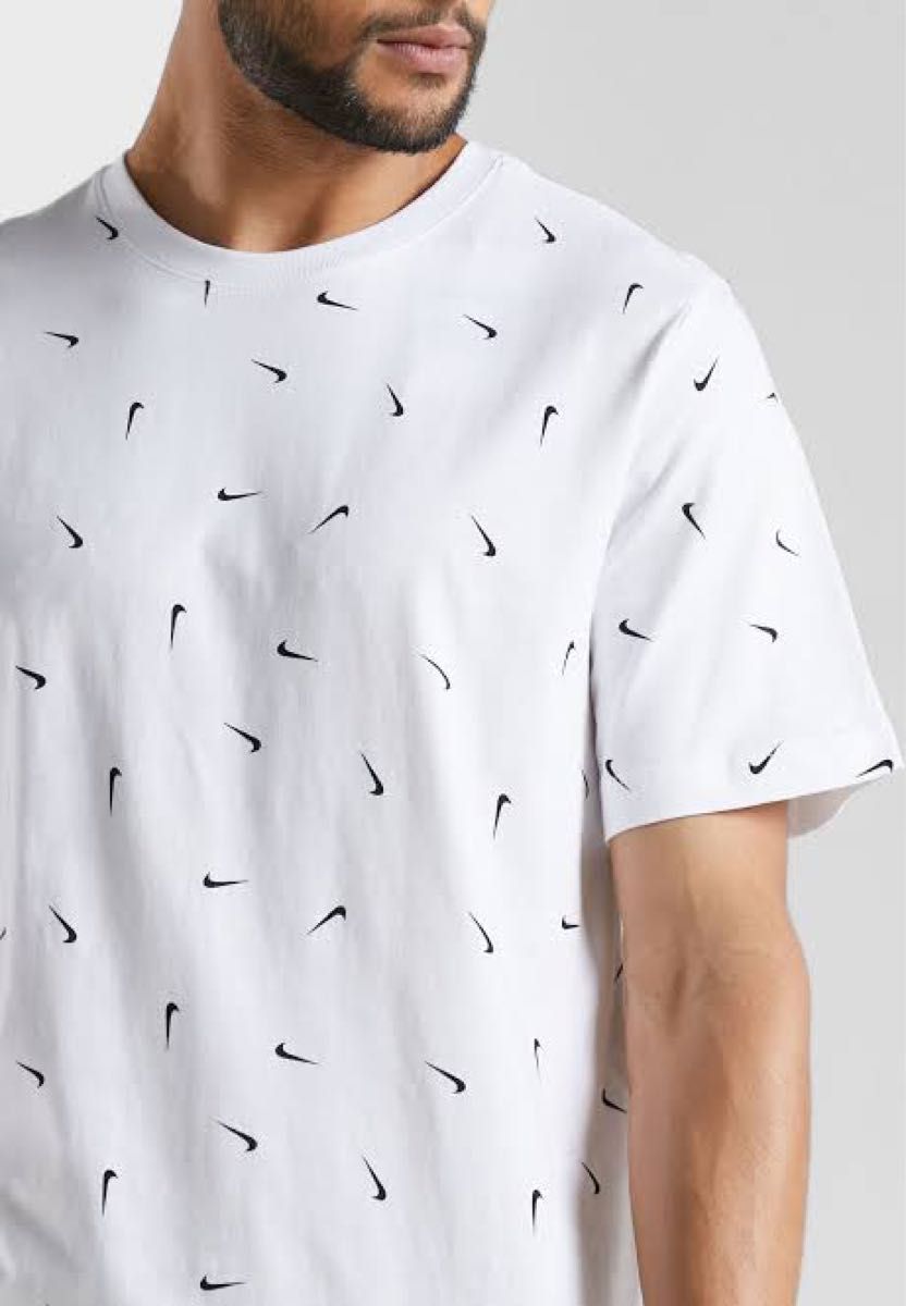 【2XL】NIKE ナイキ NSW クラブ S/S Tシャツ AOP プリンテッド 総柄 半袖 新品 メンズ スウッシュ 白 