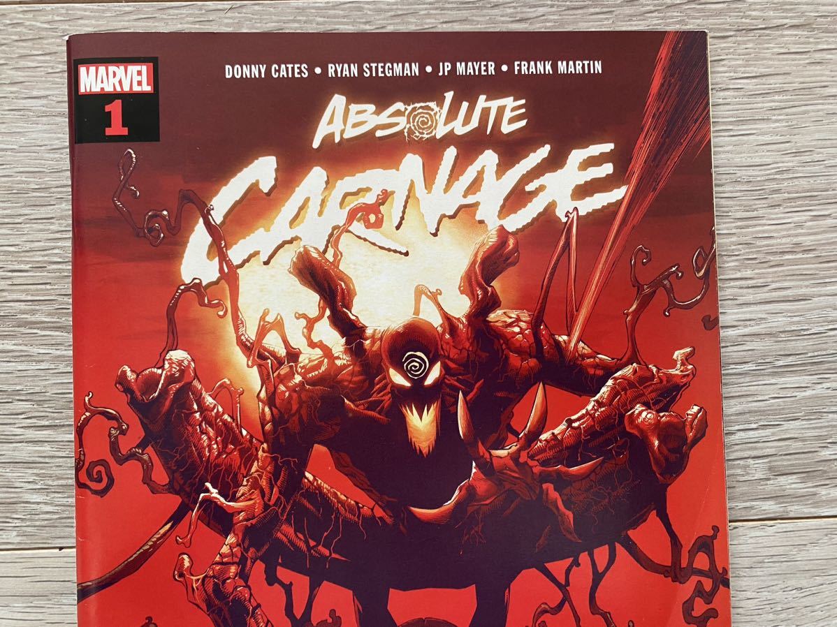 アメコミ Absolute carnage #1 スパイダーマン marvel マーベル リーフ ヴィンテージ ヴェノム venom ironman アイアンマン アベンジャーズ_画像2