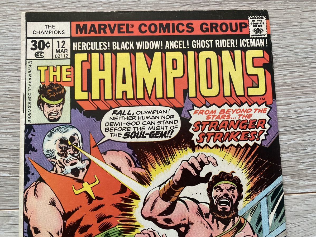 アメコミ Champions 12 スパイダーマン 1976年 marvel マーベル リーフ ヴィンテージ ヴェノム venom ironman アイアンマン アベンジャーズ_画像2