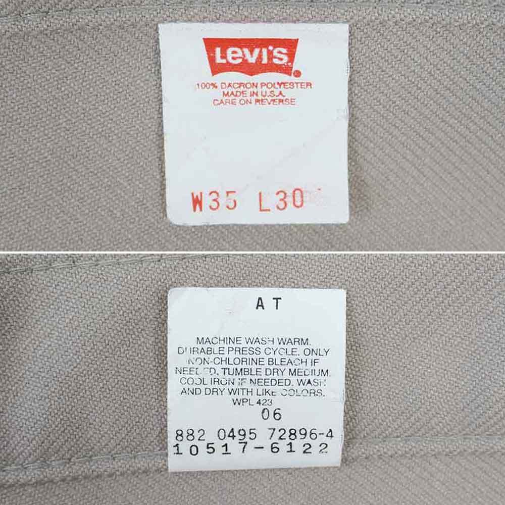 リーバイス Levi's 90's 517-6122 ブーツカットパンツ USA製 アメリカ製 スタプレ ビンテージ 古着 (-1271) ベージュ W35 L30_画像3