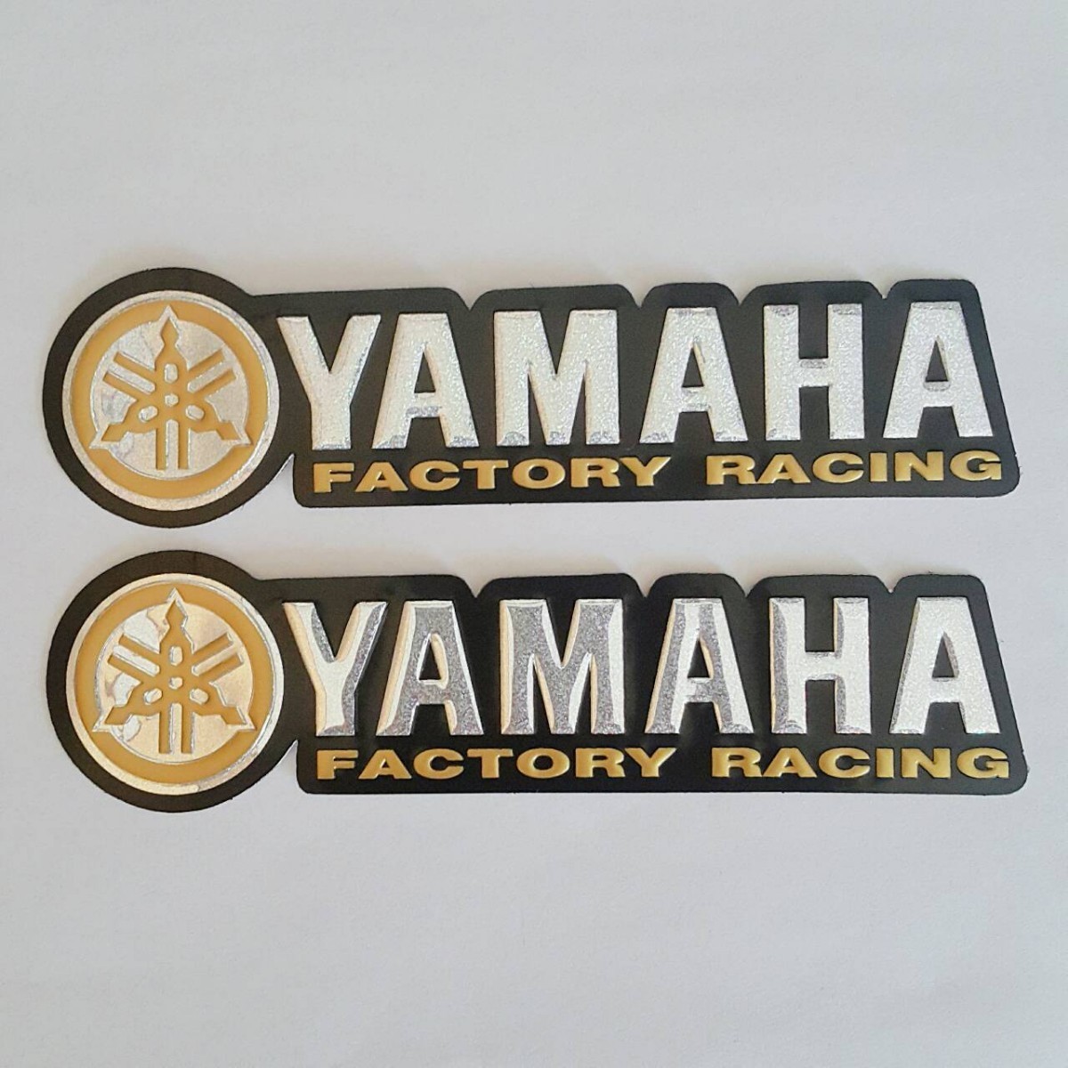 YAMAHA 2枚組Y01G エンボス加工ステッカー PVC防水_画像1
