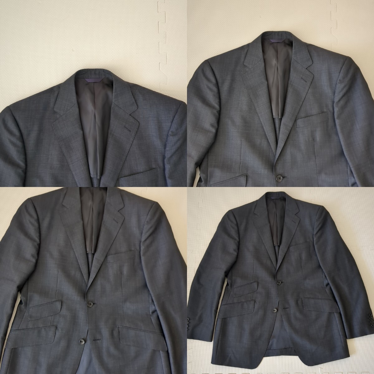 KENT&CURWEN　スーツ　セットアップ　ブラック系　2ボタン　カシミヤ混 日本サイズLL相当　100AB7　紳士服　出来る男の必需品　上下セット_画像2