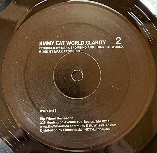 美盤！USオリジナル / JIMMY EAT WORLD/ Clarity / 1999年盤 LP ２枚組 / Big Wheel Recreation / emo エモ オルタナ_画像5