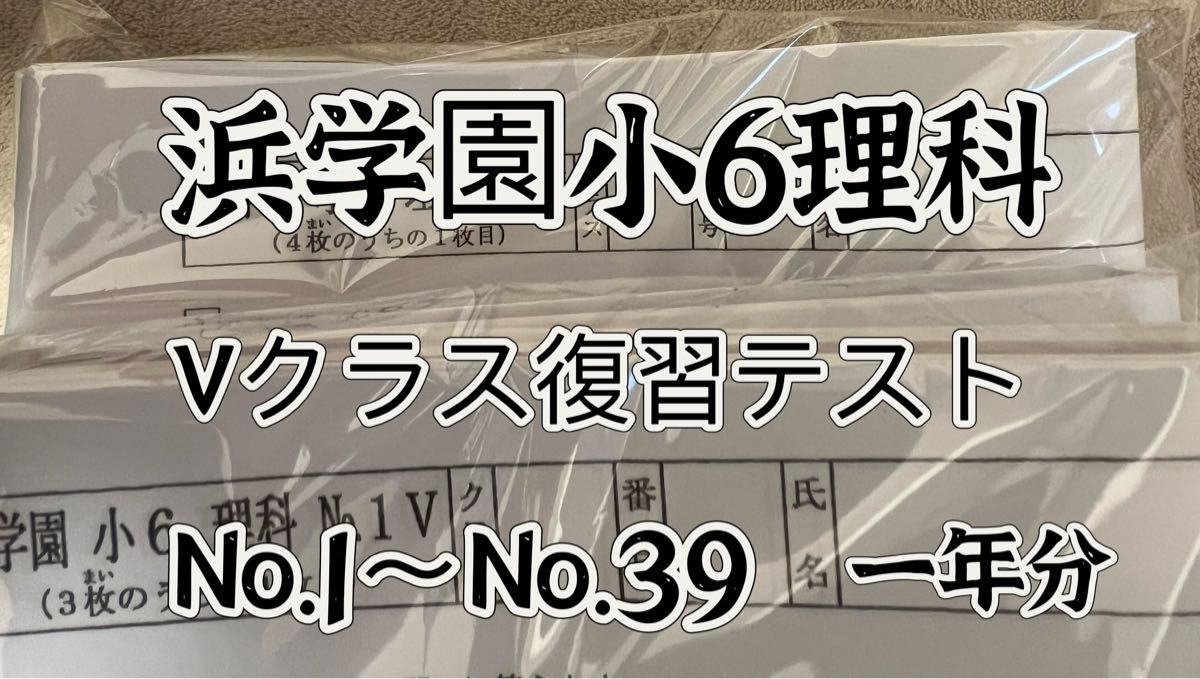 浜学園 小6理科　復習テスト　1年分