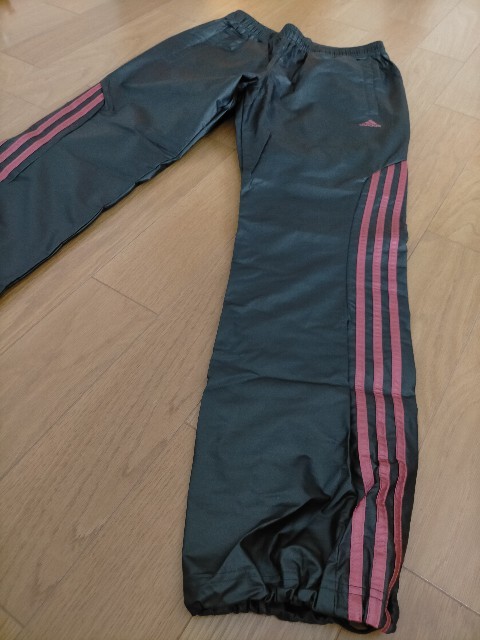  condition excellent adidas Adidas lady's laminate processing sauna suit top and bottom setup M * sweat soup diet training 