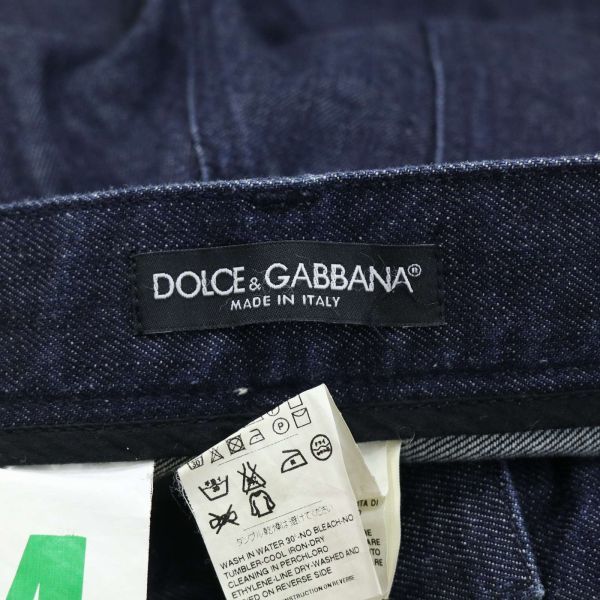 DOLCE＆GABBANA ドルチェ＆ガッバーナ 14 プレート★ 通年 ストレート デニム パンツ ジーンズ Sz.46　メンズ　I4B00224_2#R_画像7