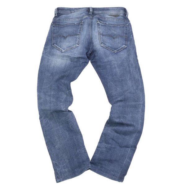 DIESEL ディーゼル 【THAVAR-NE】USED加工★ ストレッチ スウェット デニム パンツ ジョグ ジーンズ Sz.30　メンズ　I4B00208_2#R_画像5