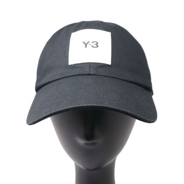 Y-3 ワイスリー ヨウジヤマモト GT6379 【SQUARE LABEL CAP】 スクエア ロゴ キャップ 帽子 Sz.58cm　メンズ 黒　I4G00021_1#U_画像2
