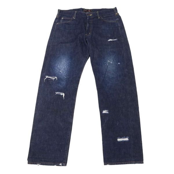 THE CRIMIE クライミー 米国製 CONE DENIM生地★ クラッシュ加工 赤耳 デニム パンツ ジーンズ Sz.34　メンズ 日本製　I4B00294_2#R_画像4