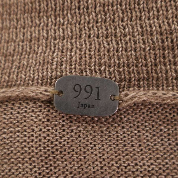 991 キューキューイチ 春夏 Lino Vintage★7G リネン コットン ナイロン ニット ジャケット Sz.50　メンズ 日本製 定価5.7万　I4T00471_2#M_画像5