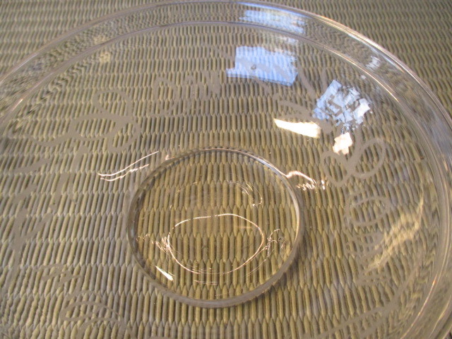 《和》　アンティークガラス鉢　2点セット　明治期　小鉢　深鉢　カットガラス・白線_画像7
