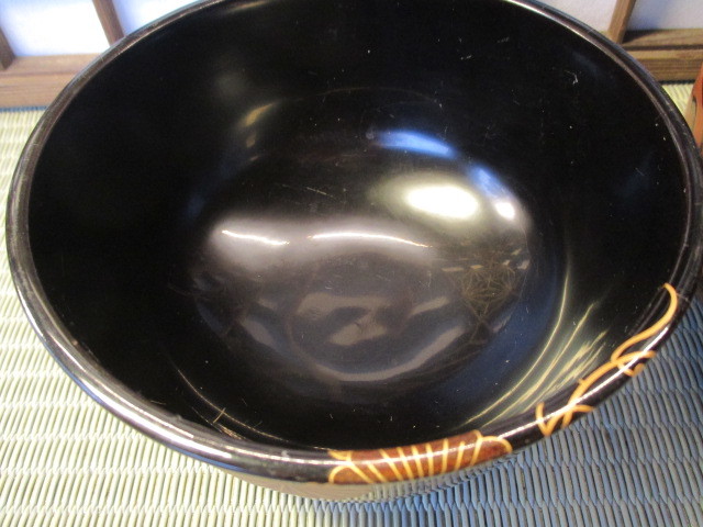 《和》輪島塗　蒔絵　菓子器　鉢2点セット　漆器　天然木　状態良し　_画像4