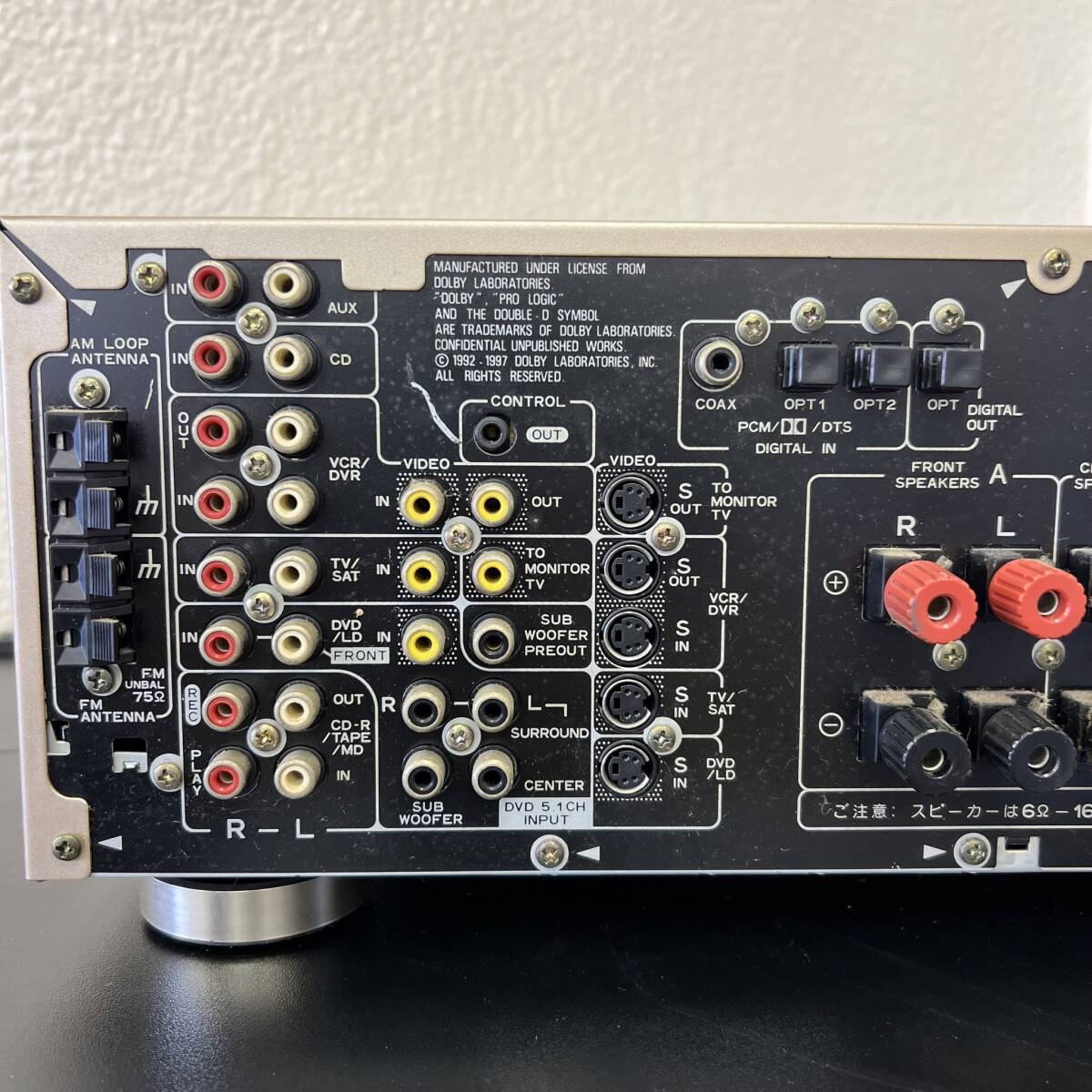 1000円スタート【通電OK】Pioneer パイオニア VSX-D3 AVサラウンドアンプ オーディオ機器 家電 インテリア 中古の画像4