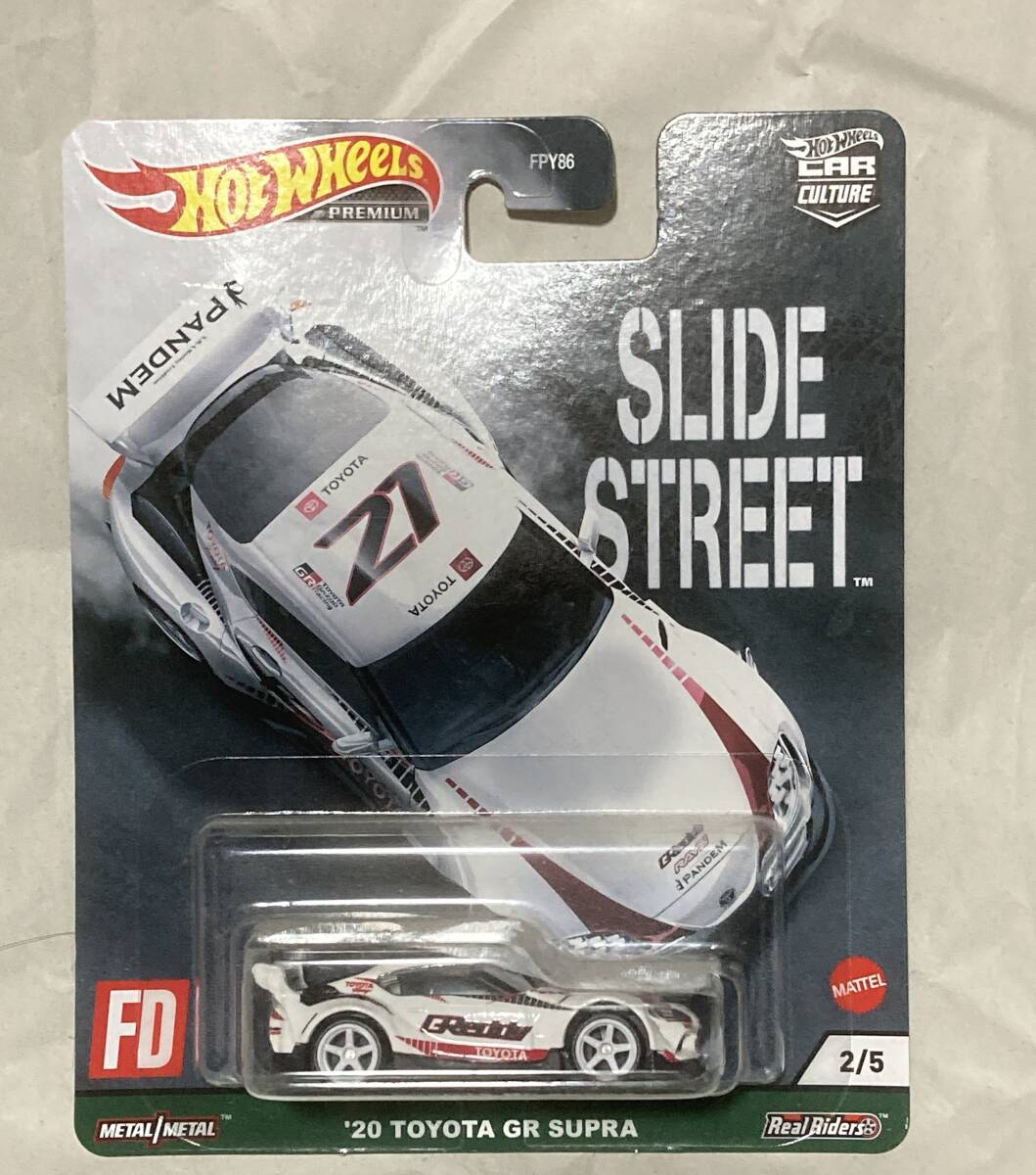 未開封　Hot Wheels SLIDE STREET ’20 TOYOTA GR SUPRA スライド ストリート トヨタ スープラ　 　箱難あり（折れ等）_画像1