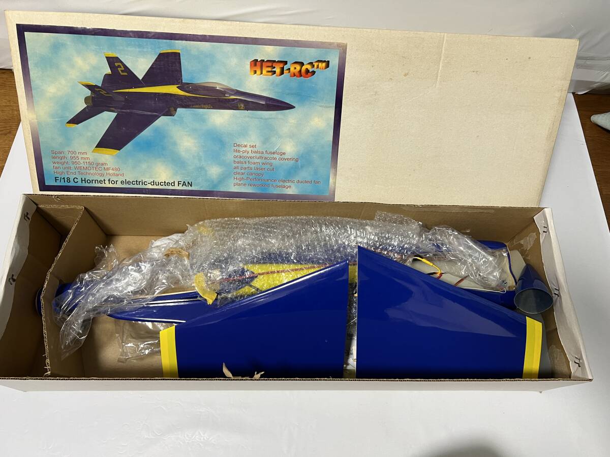 輸入品 HET-RC F-18 Hornet ARF480 クラスダクト機 現状品 詳細不明_画像2