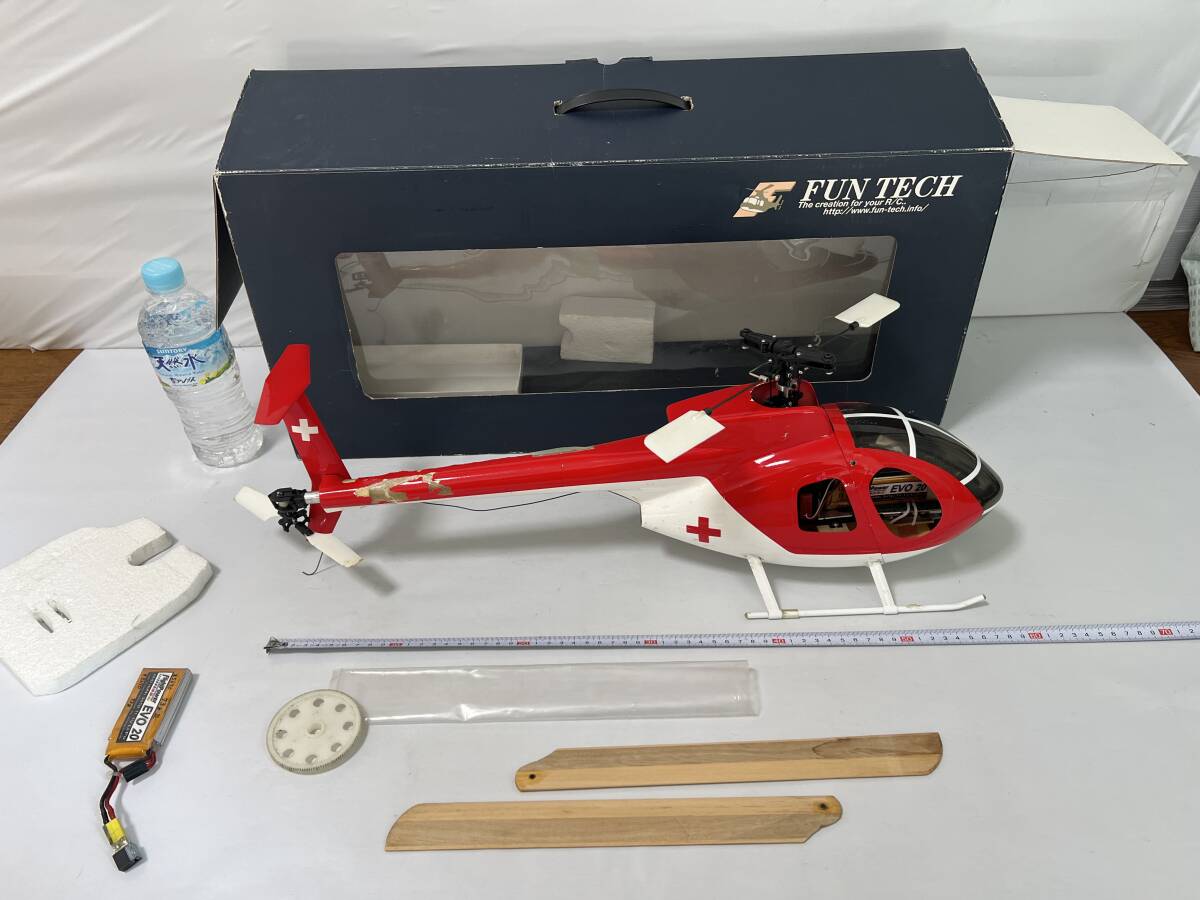 FUN TECK fuse 500E radio controller helicopter electric motor present condition goods A780-18800 made in Japan 
