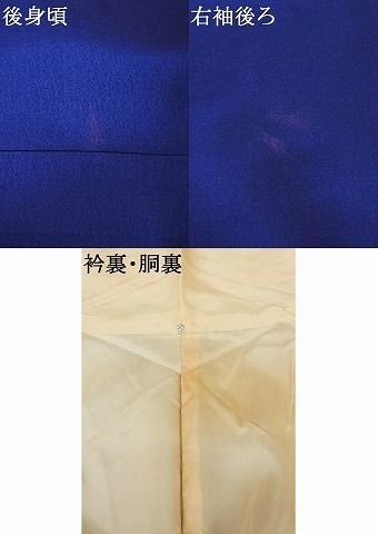 平和屋川間店■訪問着　枝花文　たたき染め　着丈165cm　裄丈63cm　正絹　逸品　A-ja4087_画像7