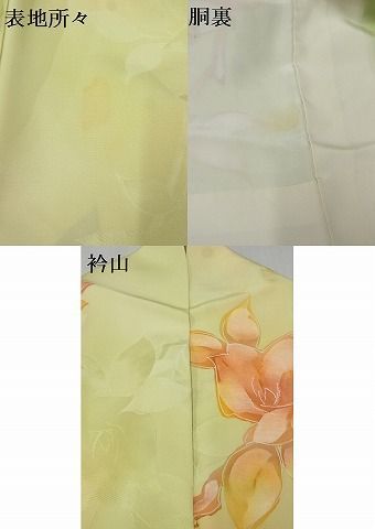 平和屋-こころ店■上質な小紋　枝花文　地紋起こし　着丈158cm　裄丈63cm　正絹　逸品　1B-wt1830_画像5