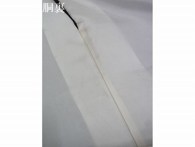 平和屋-こころ店◆本場大島紬 花 麻の葉 黒地 着丈162cm 裄丈65.5cm 正絹 逸品 mop3143の画像7