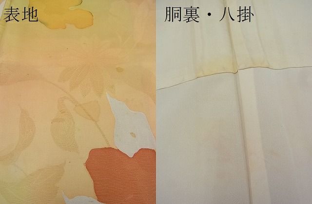 平和屋野田店■上質な小紋　地紋起こし　草花文　暈し染め　逸品　n-gh5343_画像7