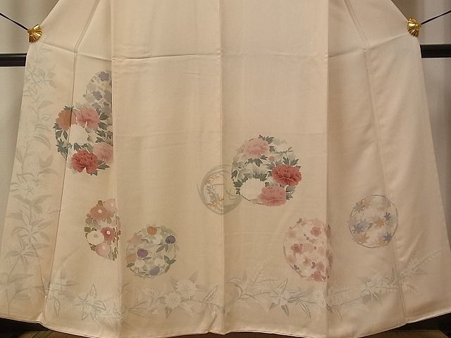 平和屋1■訪問着　刺繍　花丸文　逸品　vf7353_画像2