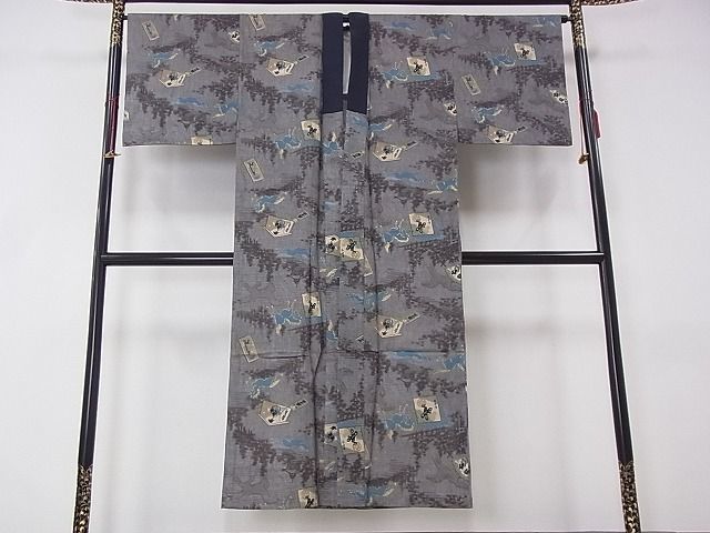  flat peace shop river interval shop # man long kimono-like garment peerless tailoring square fancy cardboard scenery writing horse . horse gold paint A-ta3989