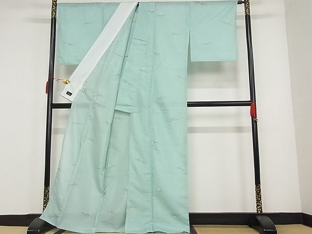 平和屋川間店■夏物 ファッションブランド hiromichi nakano ヒロミチナカノ 小紋 絽 蛍 着丈166cm 裄丈67cm 洗える着物 A-ck3930_画像2