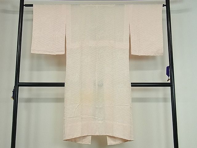 平和屋川間店■上質な長襦袢　無双仕立て　草花地紋　逸品　th3332_画像2