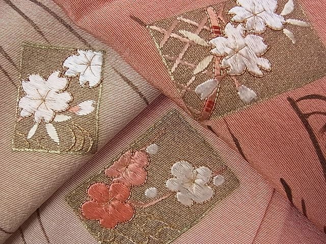 平和屋川間店■訪問着　駒刺繍　色紙重ね立波花文　暈し染　金彩　ますいわ屋扱い　逸品　bc0551_画像1