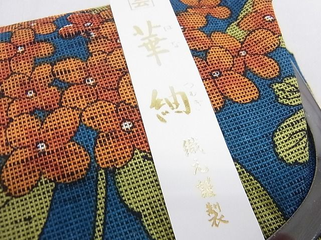 平和屋2■和装小物　和装バッグ　がま口まとめて4点　華つむぎ　草花　絣間道　花尽くし　ポーチ　逸品　aaa6339_画像3