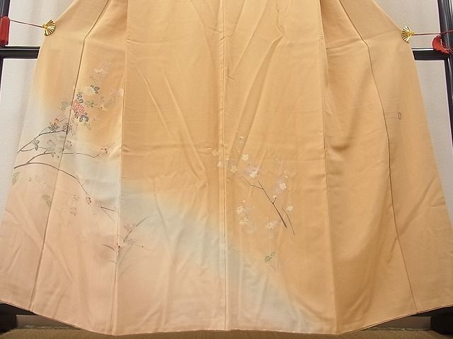 平和屋川間店■訪問着　京友禅　作家物　枝花文　暈し染め　逸品　n-ab0776_画像4