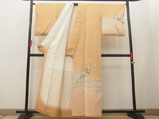 平和屋川間店■訪問着　京友禅　作家物　枝花文　暈し染め　逸品　n-ab0776_画像2