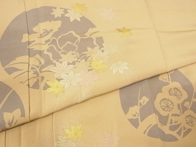 平和屋-こころ店■訪問着 花丸文 金彩 着丈162cm 裄丈65cm 正絹 逸品 A-ck7849の画像5