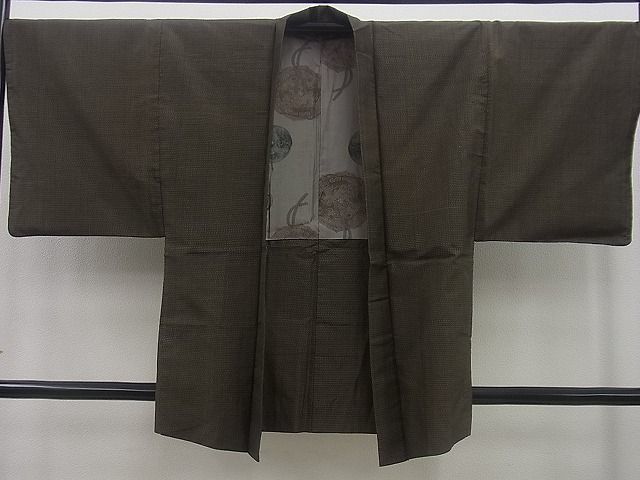 平和屋川間店■男性　本場大島紬　アンサンブル　絣文様　逸品　n-sg0580_画像6