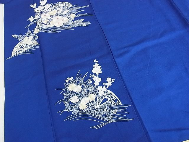 平和屋2■訪問着　総刺繍　片車花文　逸品　ud3611_画像5