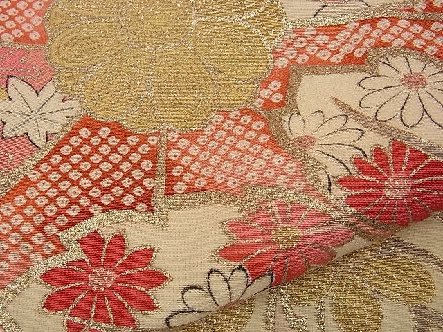 平和屋野田店■訪問着　金銀刺繍　乱菊　暈し染め　金銀彩　逸品　n-xi1202_画像4