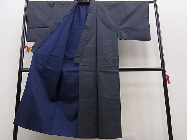 平和屋野田店■男性　本場大島紬　アンサンブル　絣文様　逸品　n-kg5625_画像2