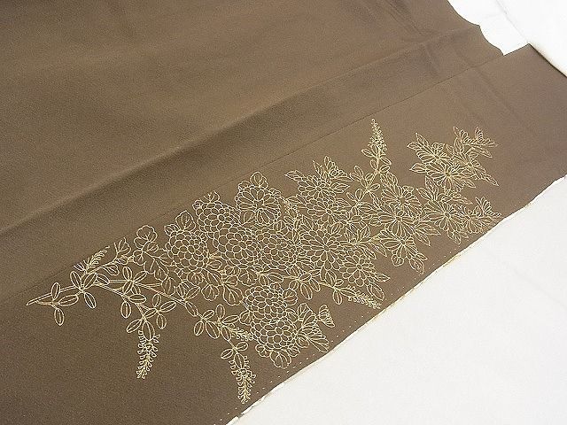 平和屋-こころ店■豪華色留袖　総刺繍　花籬文　暈し染め　金糸　着丈163.5cm　裄丈68cm　正絹　逸品　A-ta8715_画像8