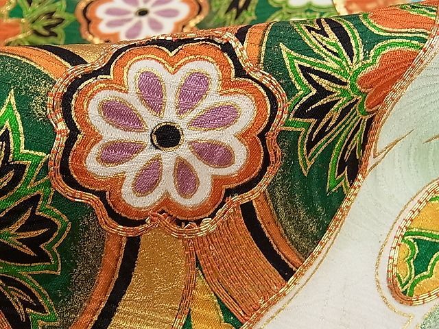 平和屋川間店■豪華振袖 駒刺繍 霞取り吉祥花文 金彩 逸品 ud1459の画像8