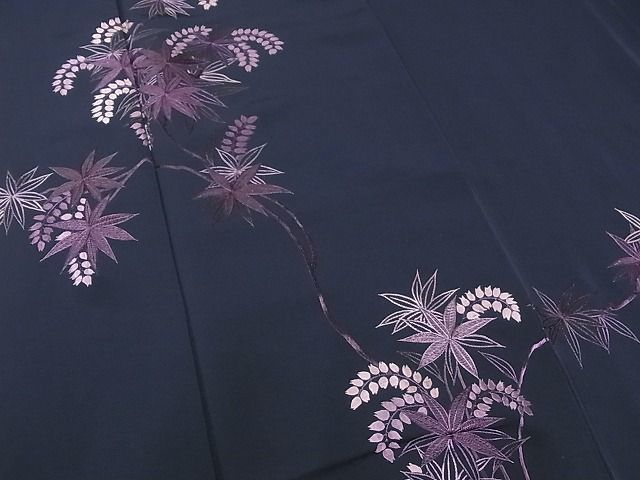 平和屋-こころ店■訪問着　総刺繍　枝花文　やまと誂製　着丈148.5cm　裄丈58.5cm　正絹　逸品　B-zg8866_画像4